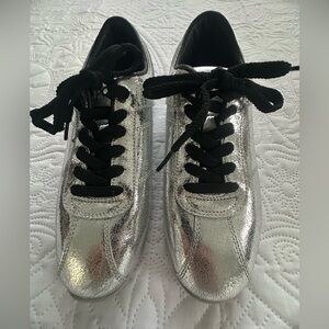 Women's Silver PONY sneakers, Size 8 M